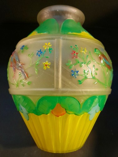 Vase verre peint - verre, multi