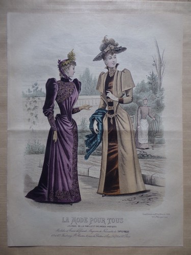 Gravure ancienne la - gravure, mode