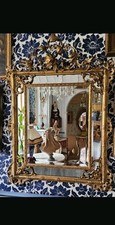 Grand Miroir Doré à Parecloses Napoléon 3