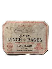 Etiquette de vin décollée Château Lynch Bages 1961 - Pauillac