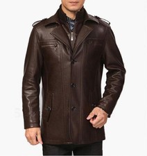 Manteau homme en cuir 3/4 100