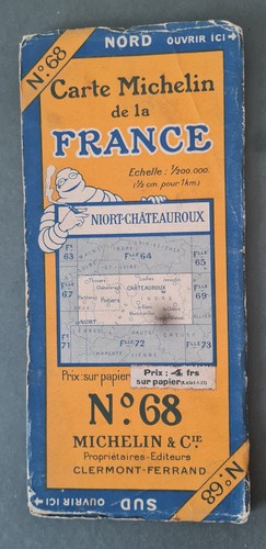Carte routière ancienne