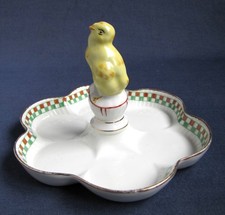Porte Coquetier Porcelaine de Limoges Oiseau Poussin