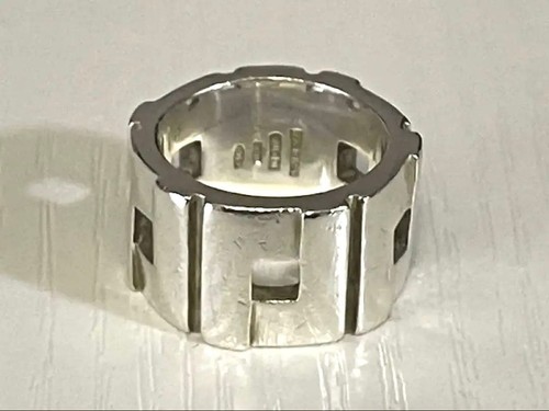 Bague large moderniste - , vintage