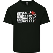 Manger Dormir Hockey Répéter T-Shirt Drôle Enfant
