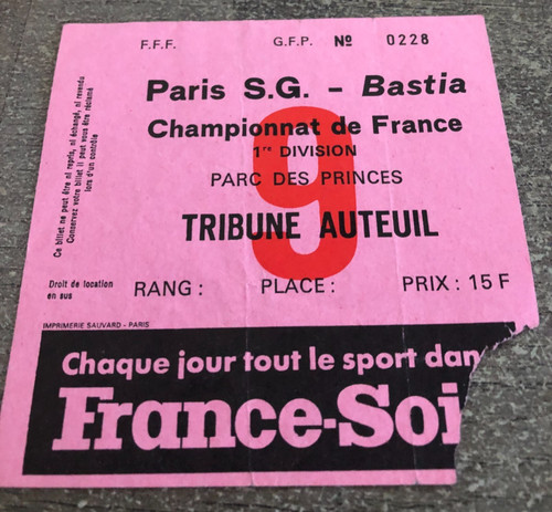 Rare ticket billet psg - rare, /