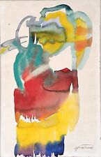Gastaud Pierre dessin encre et aquarelle signée art abstrait abstraction lyrique