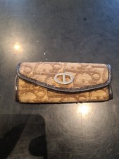 Christian Dior etui porte clés en toile monogrammer marron