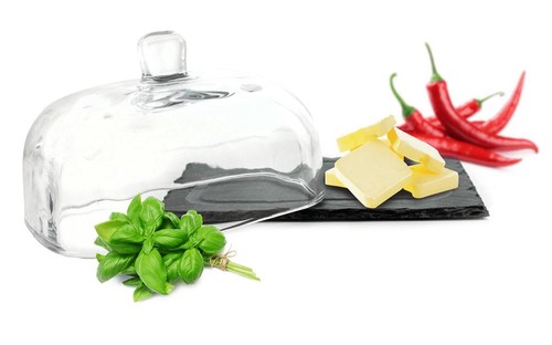 Beurrier sur assiette - assiette, en