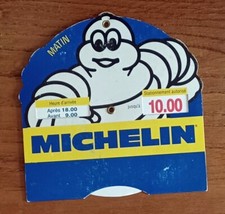 ancien Carton système Disque Contrôle Stationnement Pub MICHELIN Bibendum