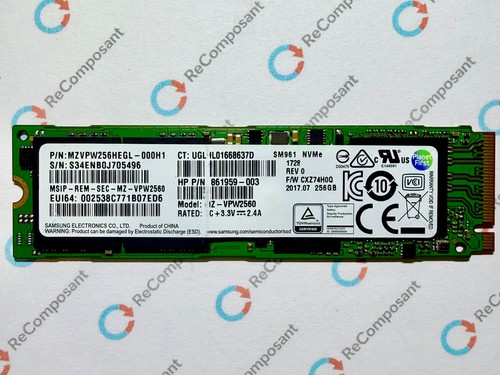 Ssd samsung sm961 256go - ssd, m.2