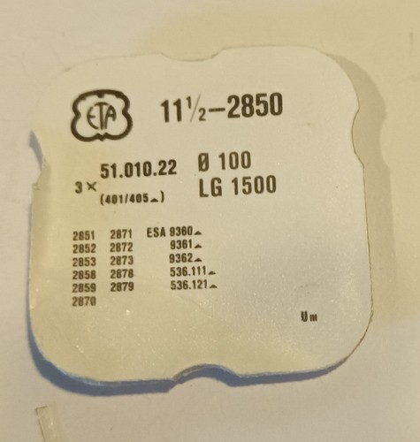 Eta cal 2850 ref - ref, 1
