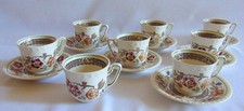8 TASSES ET 7 SOUS TASSES FAIENCE VILLEROY ET BOCH MODELE NANKING
