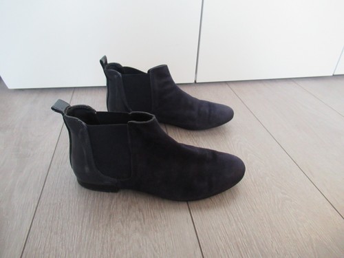 Bottines plat bleu - à,