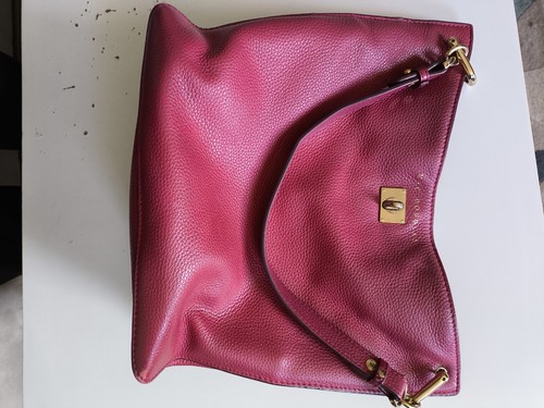Sac main cuir rouge - à,