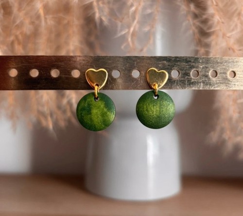 Puces oreilles cœur doré - d'oreilles,