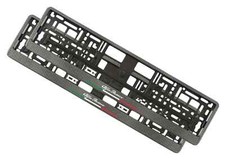 2 x supports de cadre de plaque d'immatriculation européenne look carbone pou...