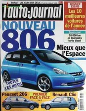 Nouveau Peugeot 806 - L'auto journal - n° 493 - 1998 - revue magazine - voiture
