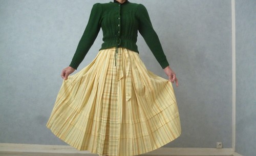 Ancienne jupe vintage dirndl - ancienne,