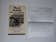 prospectus catalogue moto : ROYAL ENFIELD 1961