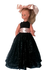 Vêtements de poupée  kathie Bella robe et  turban tenue de poupée gégé doll