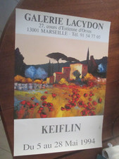 Affiche d'Exposition Roger Keiflin Galerie Lacydon 1994  63 cm sur 44 cm   194