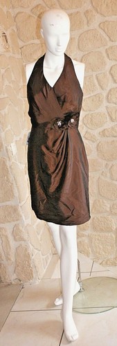 Robe cocktail chocolat - , taille