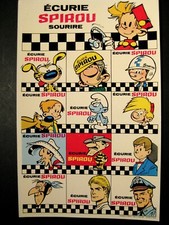 SPIROU Ecurie Planche autocollante Ed. Dupuis 1964 TTBE