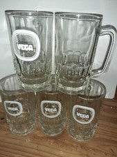 5 X  chope en verre VEGA 2000 