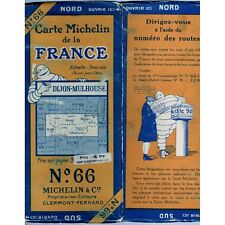 CARTE Michelin N°66 DIJON-MULHOUSE Langres Nuits-S-Georges Altkirch Luxeuil 1926