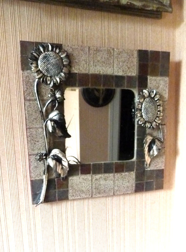 Ancien miroir tournesol - ancien,