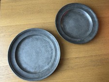 Plat ancien étain métal - plat,