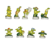Série complète de 9 fèves Grenouilles mania 2002
