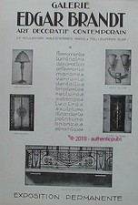 PUBLICITE EDGAR BRANDT FER FORGE LAMPE PORTE BALCON DE 1927 FRENCH AD ART DECO