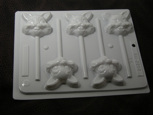 Hard candy bunny head sucker - hard,