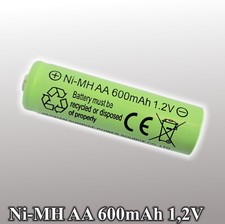 Aa 600mAh 1,2V NI-MH / Nimh Rechargeable Batterie pour Lumières Solaires