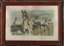 Le vitrier Lithographie de Fontanarosa