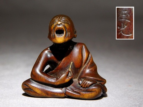 Superbe netsuke buis moine - en,