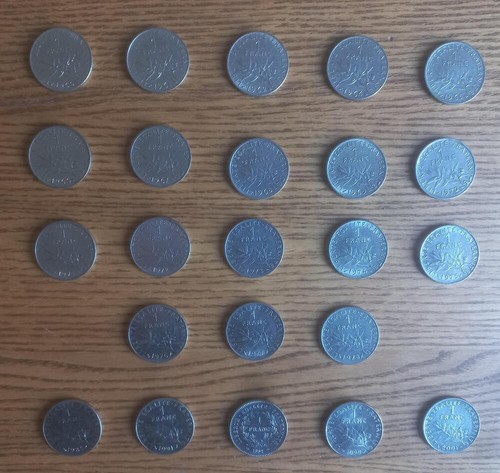 Lot pièces franc - d', 1