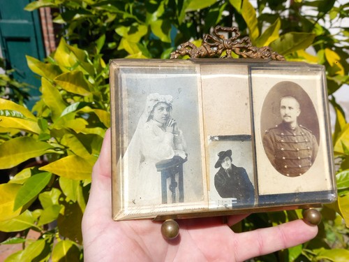 Grand cadre porte photo laiton - cadre,