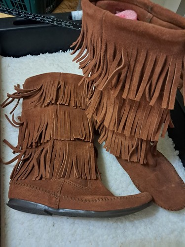 Minnetonka women brown suede - minnetonka, women's