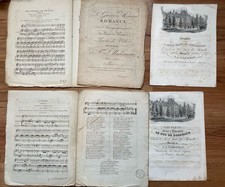 NADERMAN, 6 Romances Harpe Piano-Forte Chant Duc de Bordeaux Guerrier Mourant