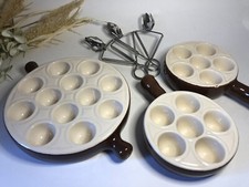 Lot de 3 poêlons à escargots - 12 et 2x6 emplacements - Émile Henry FRANCE