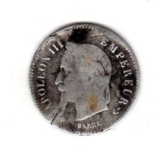 NAPOLEON III 20 CENT 1868 BB STRASBOURG ARGENT SILVER