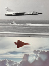 2 X MIRAGE DASSAULT III F 2 3 F2 + II R  2 R AVION DE CHASSE AVIATION 18 X 13 cm
