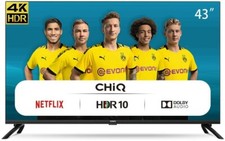 CHiQ U43H7L UHD 4K Smart TV, 43 Pouces(108cm), HDR10/hlg, WiFi, Bluetooth, Prime