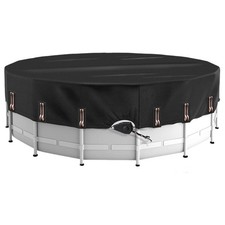 Housse de piscine ronde pour piscines ext??rieures avec protection solaire contr