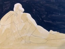 Dessin Crayon Encre Femme Art