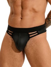 Jockstrap Homme Noir Simili