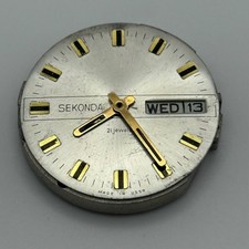 Slava 2428 Montre Mouvement Sekonda Jour Date Manuel Vintage Pièces Réparation